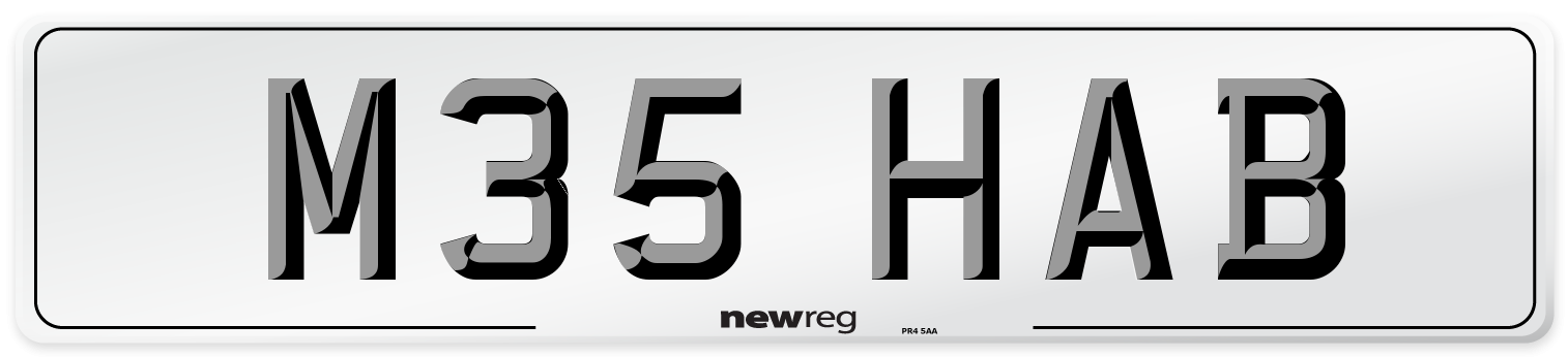 M35 HAB Number Plate from New Reg